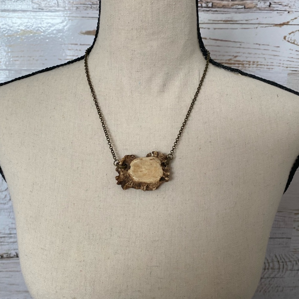 Really cool piece, deer antler necklace